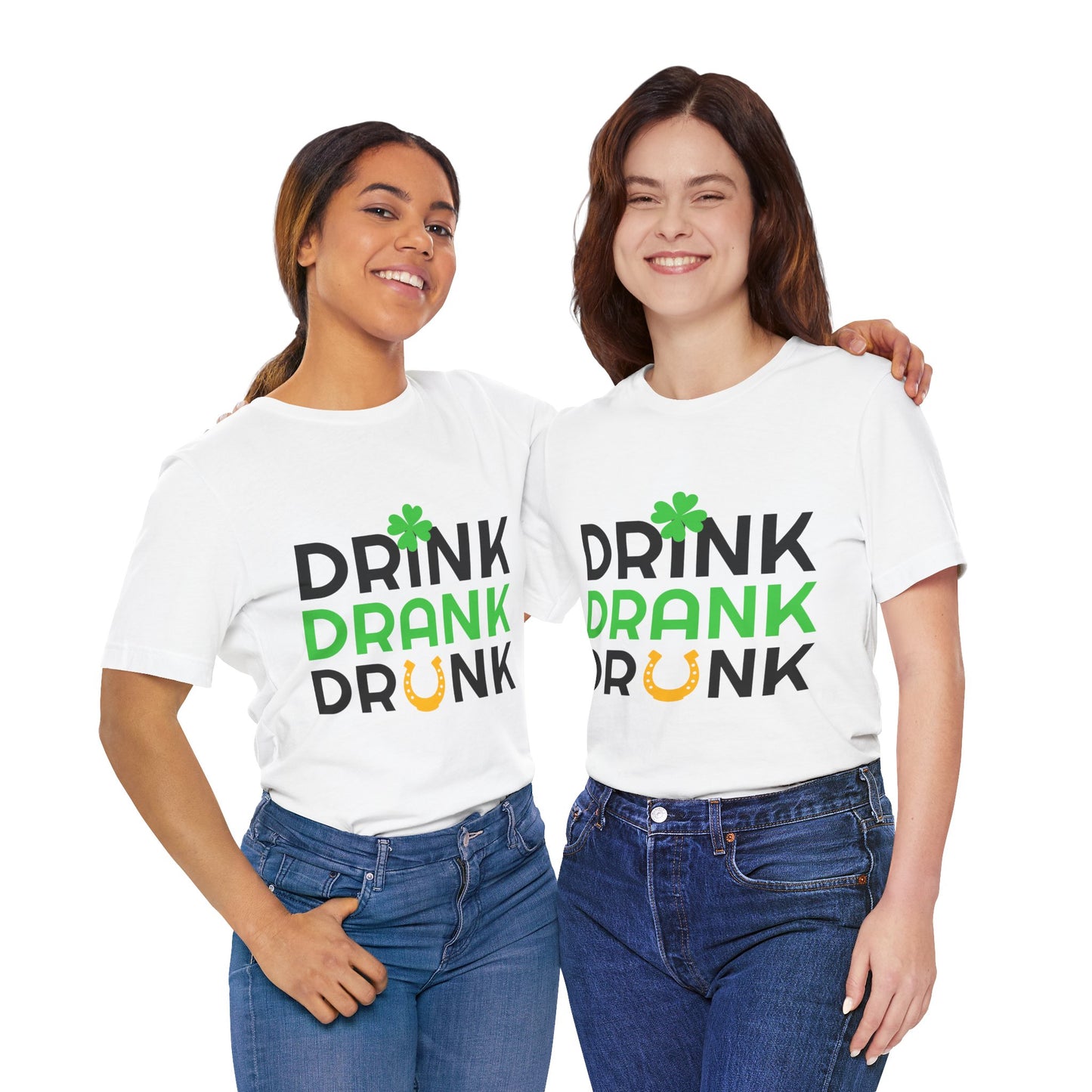 Drink Drank Drunk Unisex Jersey Short Sleeve Tee