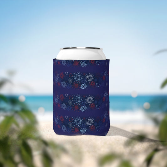 4th of July Firework Can Cooler Sleeve | Perfect for Parties, Gifts, Summer Celebrations, BBQs, and Tailgating