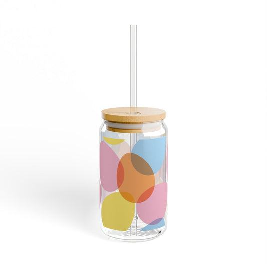 Colorful Eggs Sipper Glass, 16oz